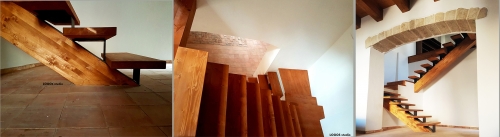 scala in legno per un restauro - Ing.Arch. Silvia Serra